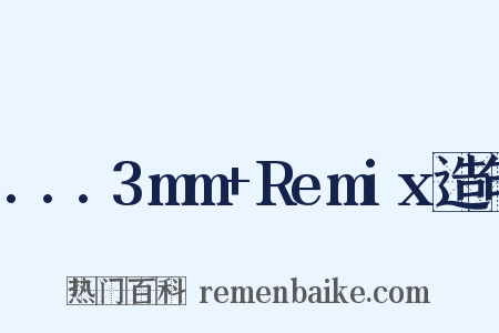 ...3mm+Remix造句是什么意思的图片